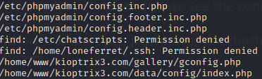 config files
